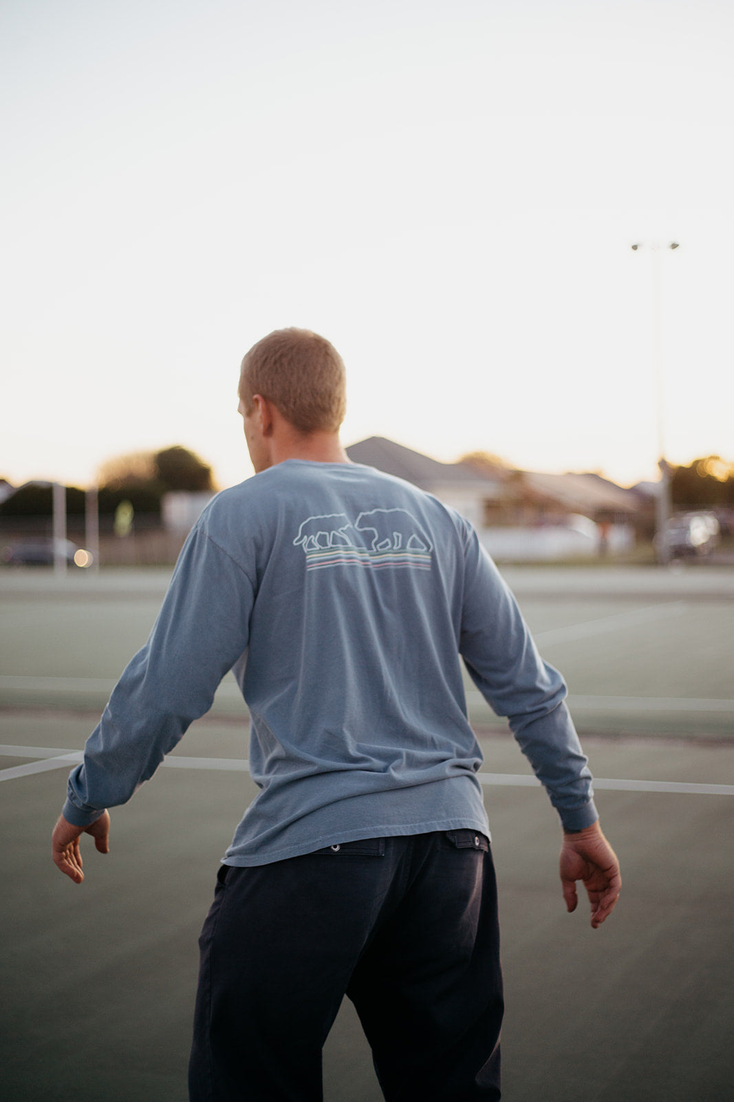 origin unisex long sleeve // blue jean