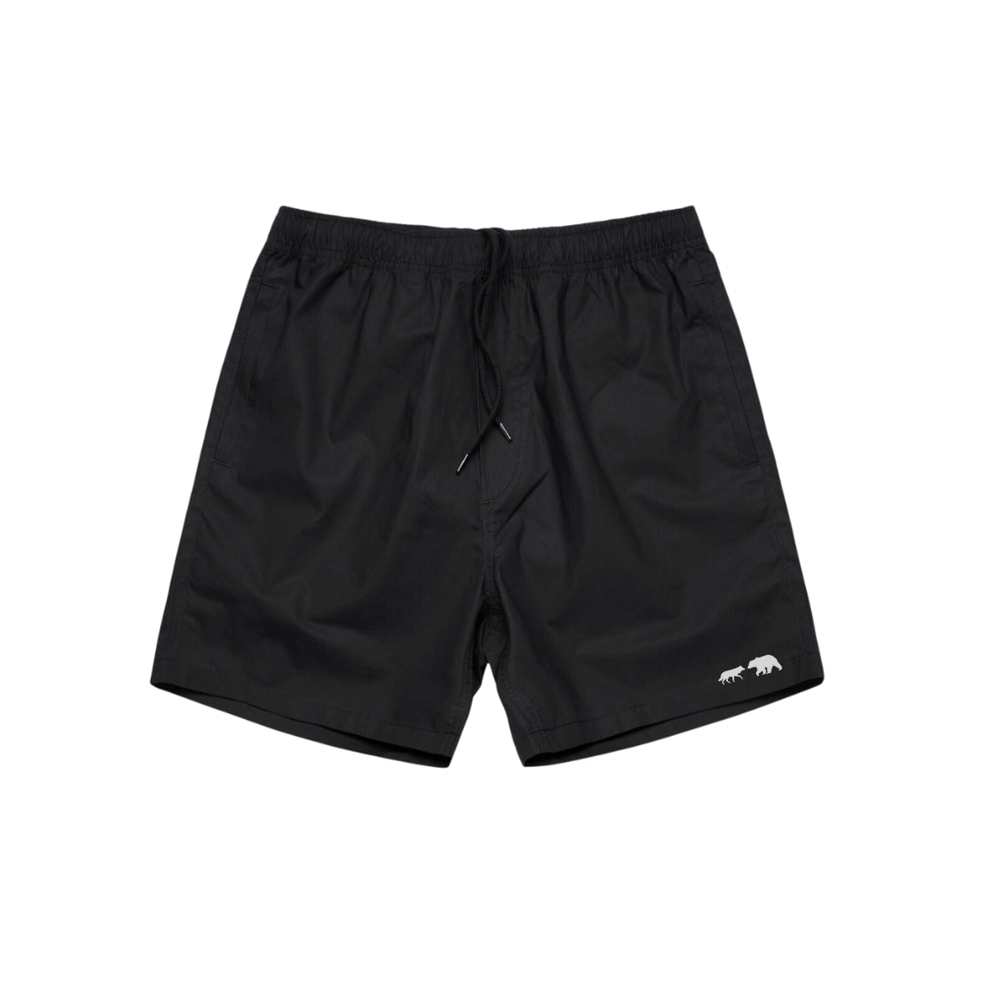 classic beach shorts black