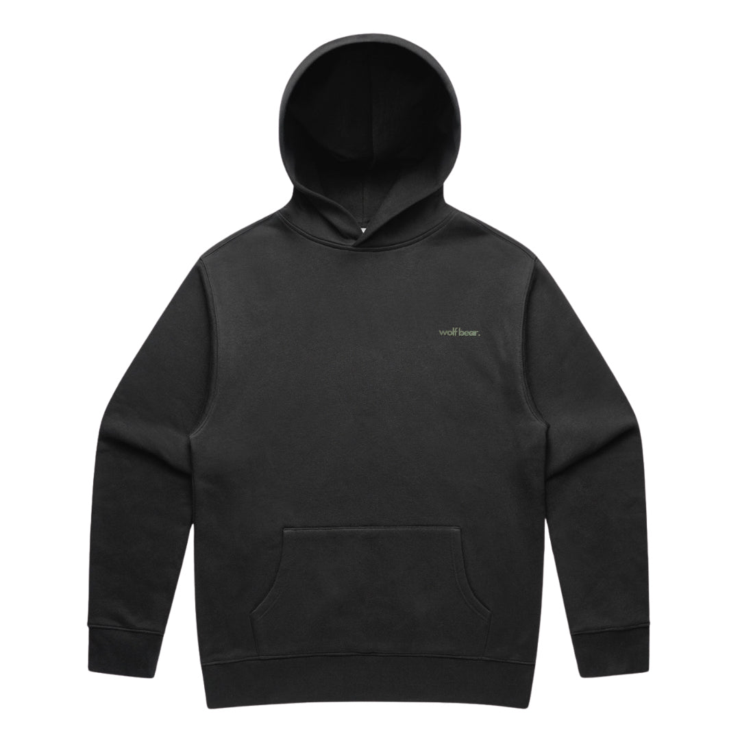 gone hiking hoodie black