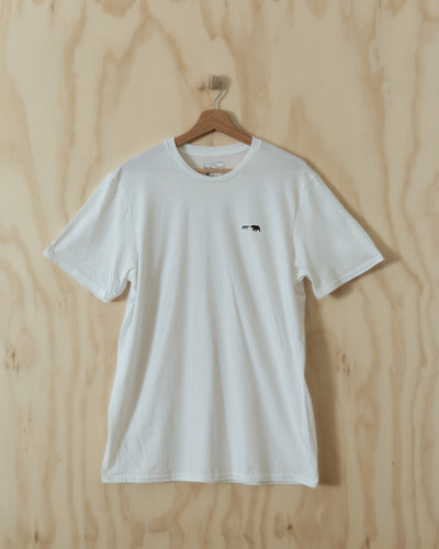 organic trail t-shirt white